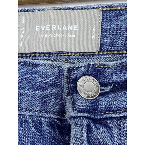 NWT Everlane Womens The 90s Cheeky Jean Size 26 Button Fly High Rise Str… - Picture 9 of 15